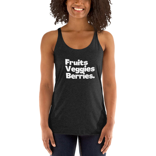 Women's Racerback Tank Women's - Fruits Veggies Berries